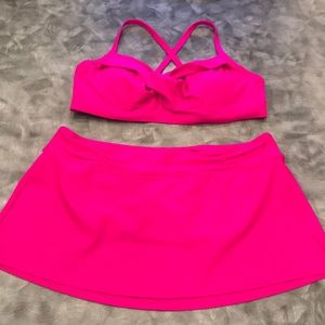 Athleta Bikini Top with Swim Skirt